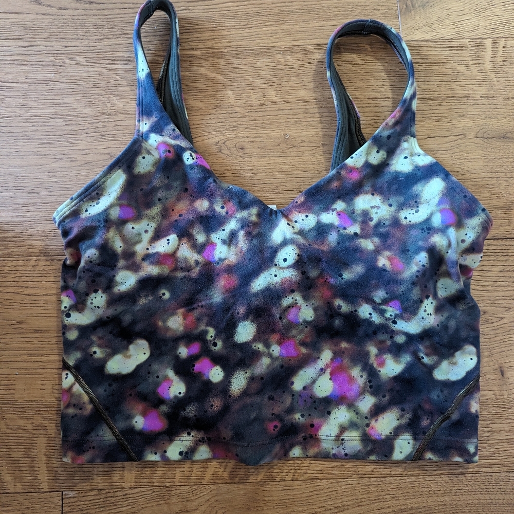 Lululemon size 8 bra top green, pink, black